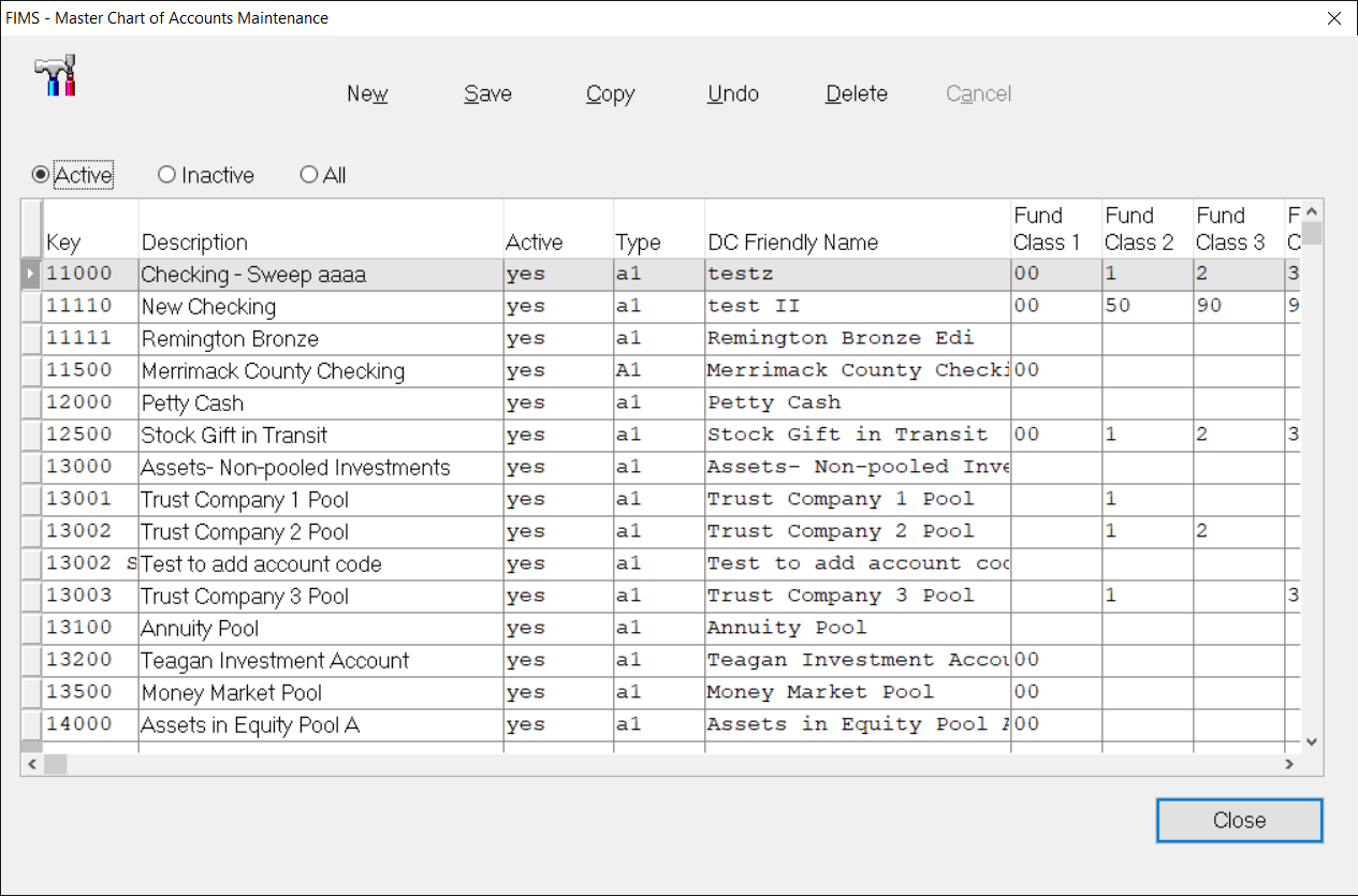 Chart Of Account Maintenance 